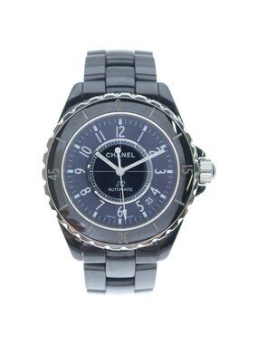 Chanel J12 38 Blackcreasing Lamic Automatic Watch Black